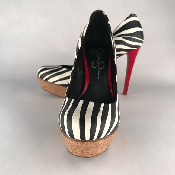 jessica simpson zebra heels
